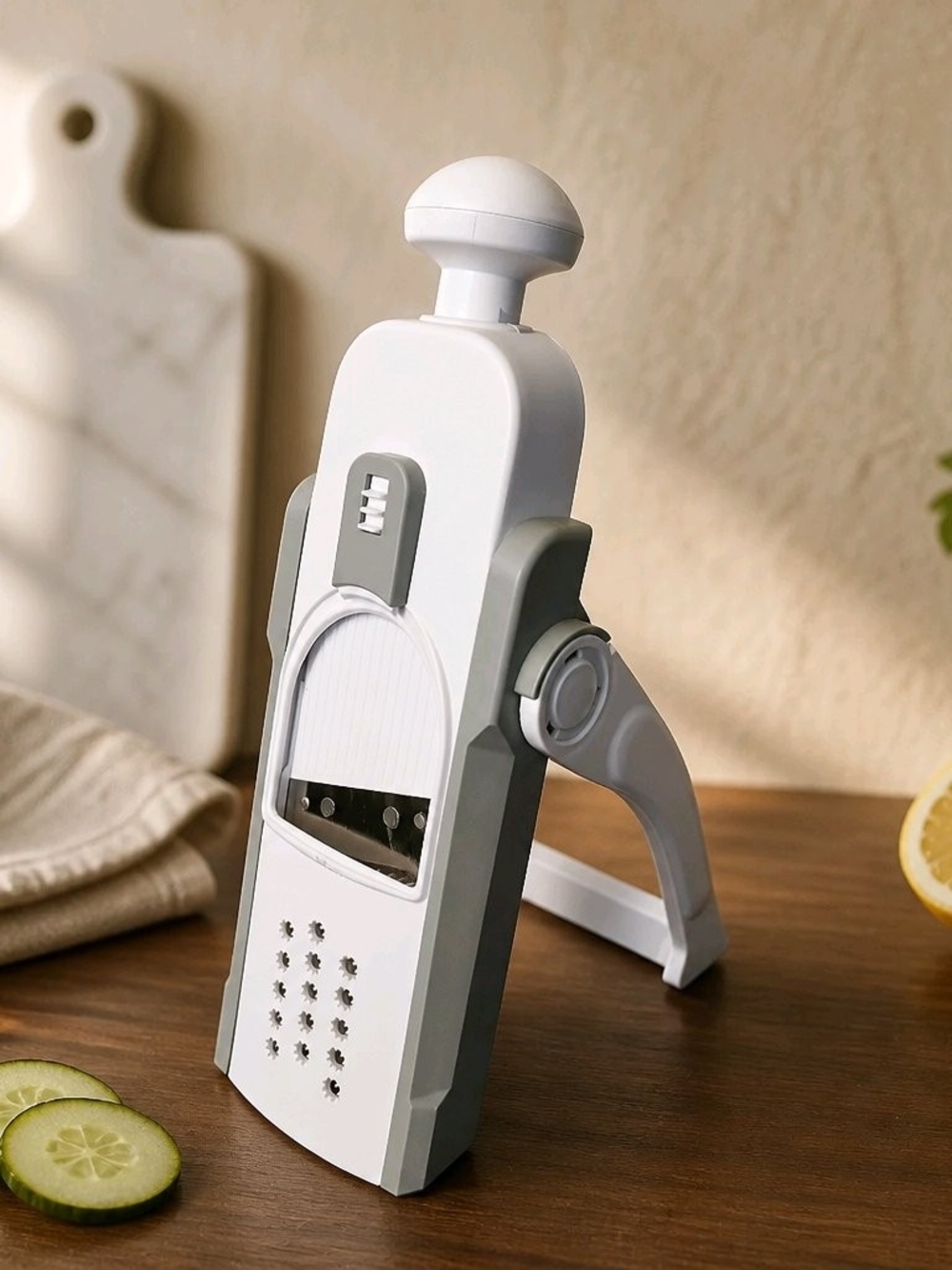 Handheld Mandoline Slicer White & Gray #586